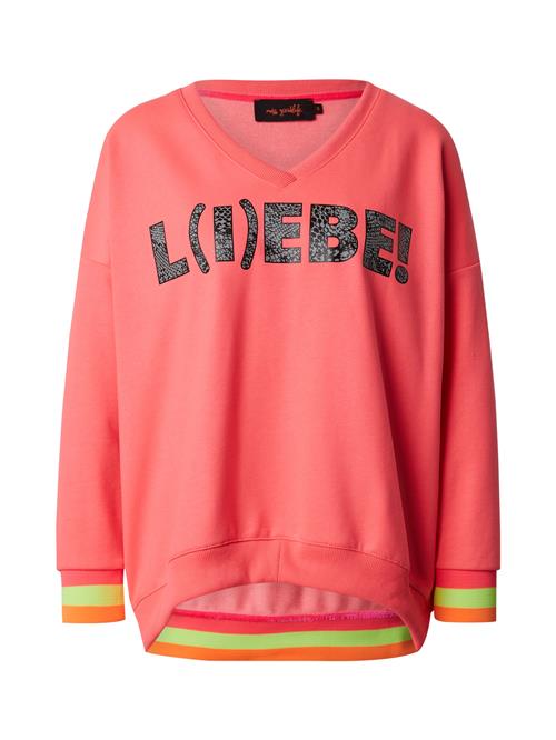 miss goodlife Sweatshirt  mørkegrå / orange / hindbær / sort