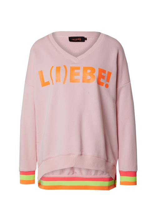 miss goodlife Sweatshirt 'Liebe'  æble / orange / lyserød / hindbær