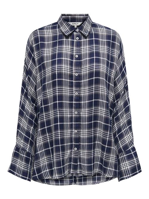 ONLY Bluse 'ONLGrace'  blå / hvid