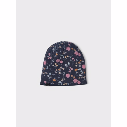 Se NAME IT Vendbar Strikhue Morit Dark Sapphire Flowers hos SmartKidz