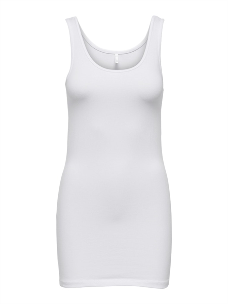 Se ONLY Lang Basis Tanktop Hvid hos SmartKidz