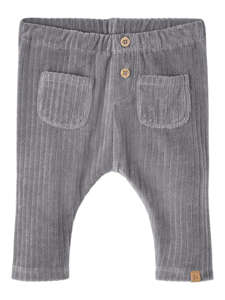 Se LIL ATELIER Velour Bukser Rinon Silver Filigree hos SmartKidz