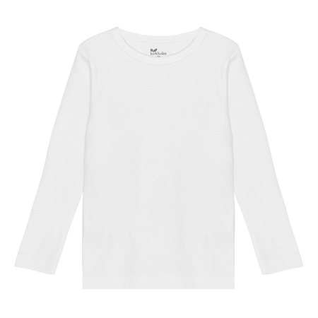 Se BIRKHOLM Rib Bluse Perfekt Hvid hos SmartKidz