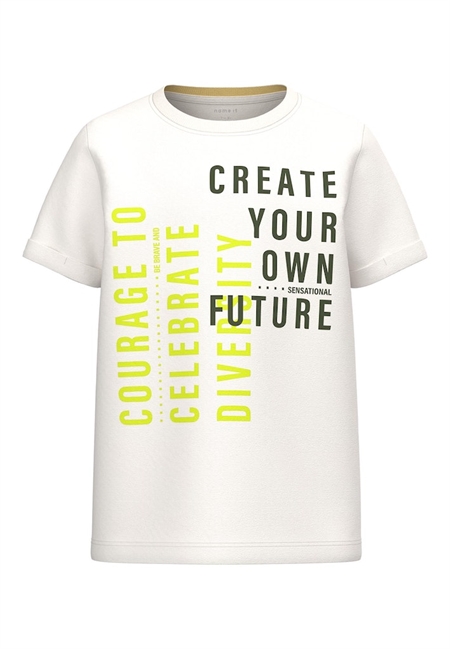 Se NAME IT T-shirt Vux White Alyssum hos SmartKidz