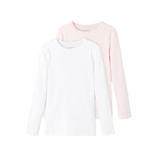 Se NAME IT 2-Pak Slim-fit Basis Bluser Barely Pink hos SmartKidz