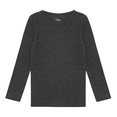 Se BIRKHOLM Rib Bluse Antracit Grå hos SmartKidz