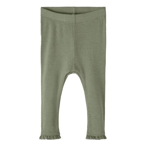 NAME IT Rib Modal Leggings Nussa Oil Green