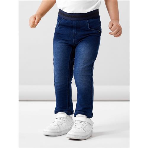 Se NAME IT Sweat Denim Leggings Salli Blue Glitter hos SmartKidz
