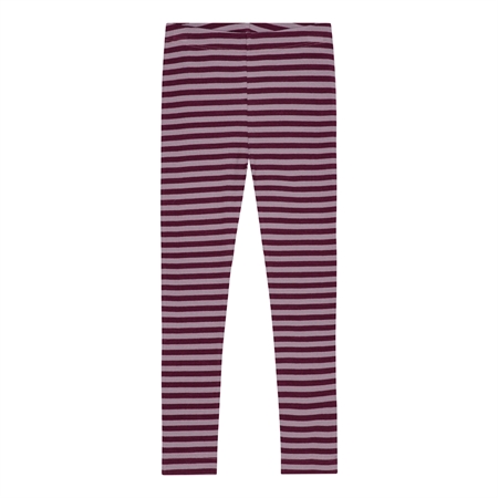 Se BIRKHOLM Stribede Rib Leggings Due Lilla & Blomme Lilla hos SmartKidz