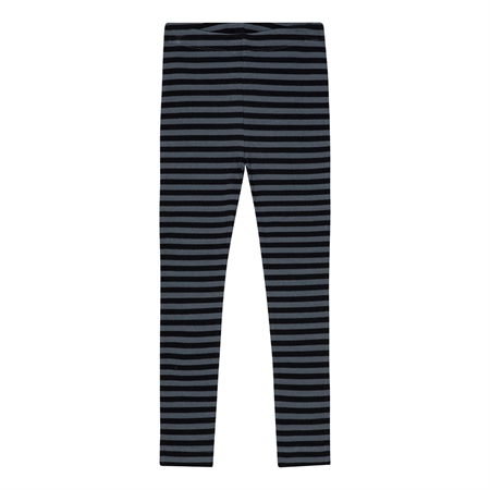 Se BIRKHOLM Stribede Rib Leggings Skifer Grå & Midnat Sort hos SmartKidz