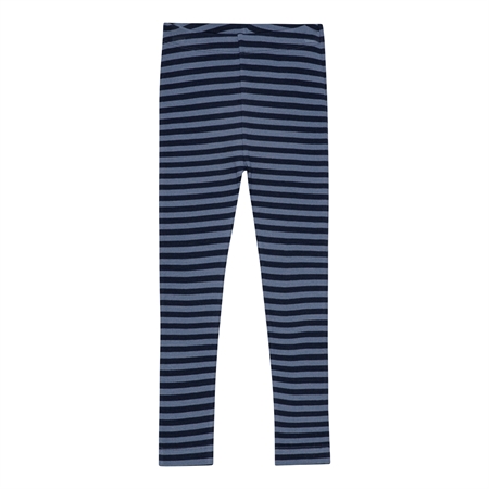 Se BIRKHOLM Stribede Rib Leggings Indigo Blå & Navy Blå hos SmartKidz