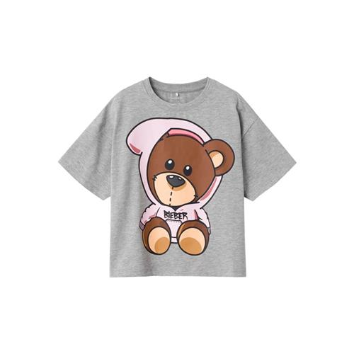 Se NAME IT Justin Bieber T-shirt Jabb Grey Melange hos SmartKidz