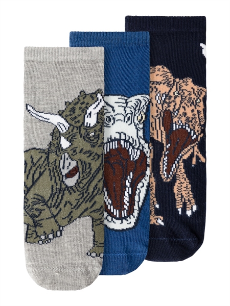 Se NAME IT 3-Pak Jurassic Park Strømper Maclin Dark Sapphire hos SmartKidz