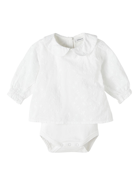 Se NAME IT Skjorte Body Deliner Bright White ved SmartKidz