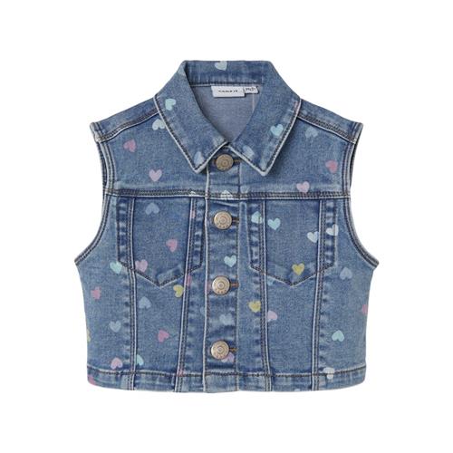 NAME IT Denim Vest Rosa Medium Blue Denim