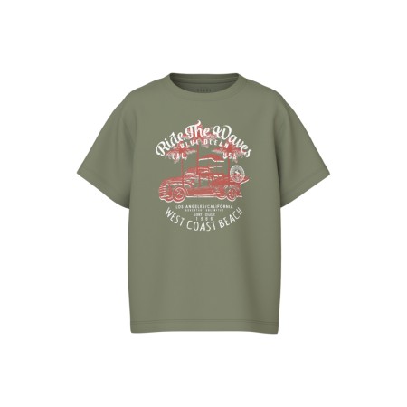 Se NAME IT Løs T-Shirt Vagno Oil Green hos SmartKidz