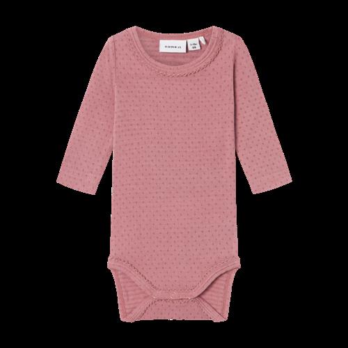NAME IT Langærmet Body Husia Nostalgia Rose