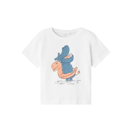 Se NAME IT Løs T-Shirt Vagno Bright White hos SmartKidz