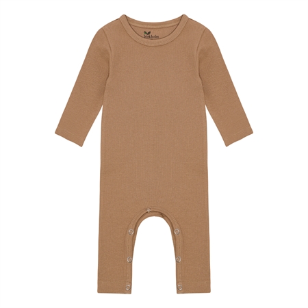 Se BIRKHOLM Rib Heldragt Cafe Latte Brun hos SmartKidz