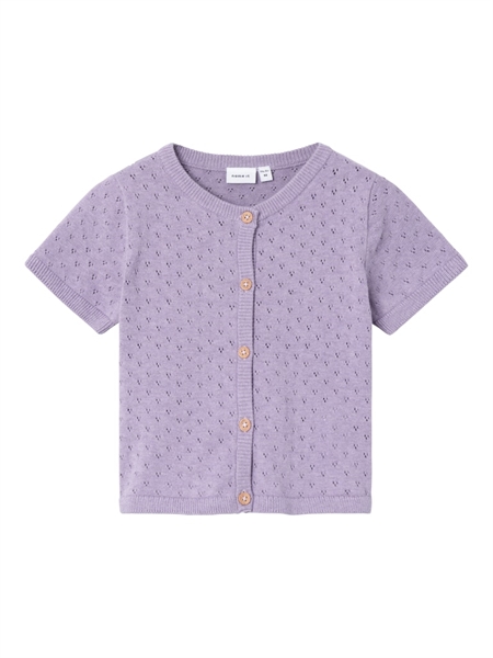 Se NAME IT Kortærmet Strik Cardigan Jalisa Purple Rose hos SmartKidz