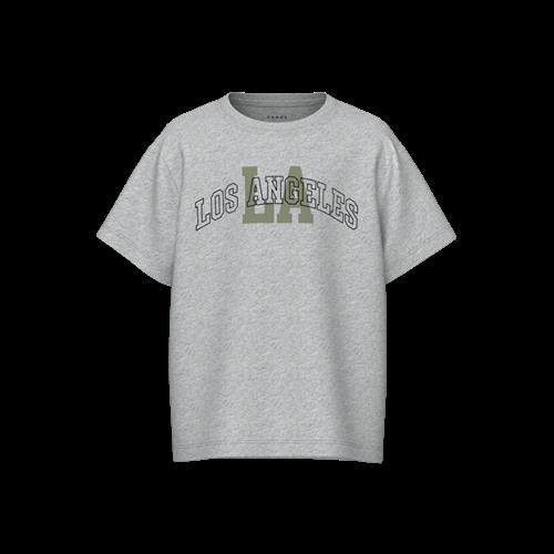 Se NAME IT Løs T-Shirt Valix Light Grey Melange hos SmartKidz