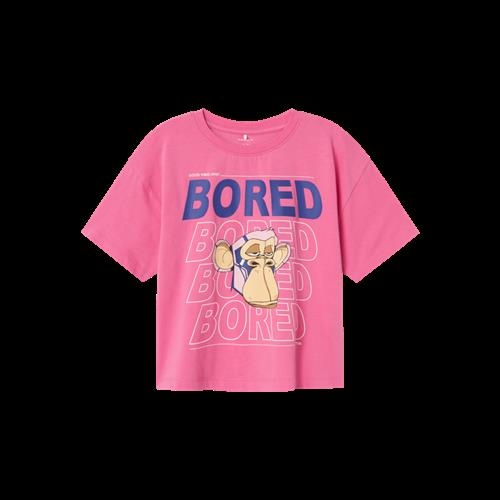 NAME IT Boxy T-Shirt Matta Pink Power