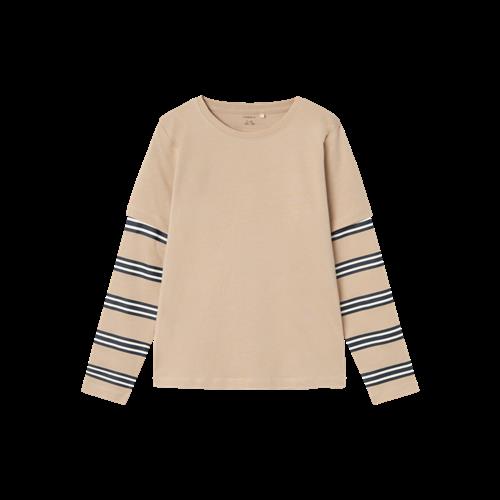 NAME IT Langærmet Bluse Dirch Oxford Tan