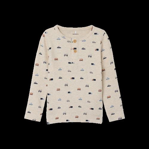 NAME IT Rib Bluse Dabu Peyote Melange