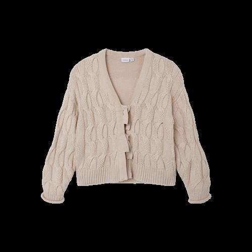 NAME IT Strik Cardigan Kimmao Peyote Melange