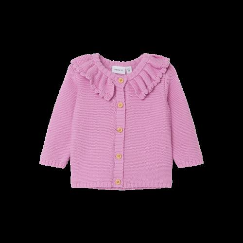 NAME IT Strik Cardigan Lianne Pastel Lavender