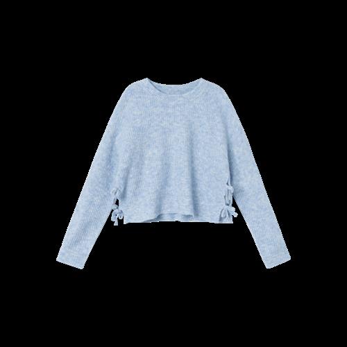 NAME IT Kort Striktrøje Linnea Silver Lake Blue