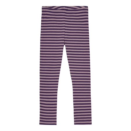 Se BIRKHOLM Stribede Rib Leggings Due Lilla & Vindrue Lilla hos SmartKidz