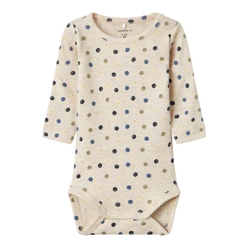 NAME IT Langærmet Body Smiles Peyote Melange