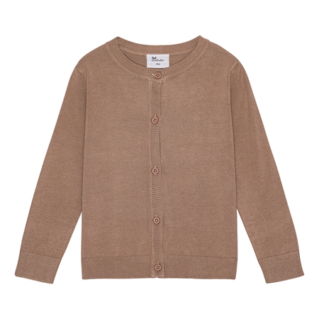 Se BIRKHOLM Strik Cardigan Cafe Latte Brun hos SmartKidz