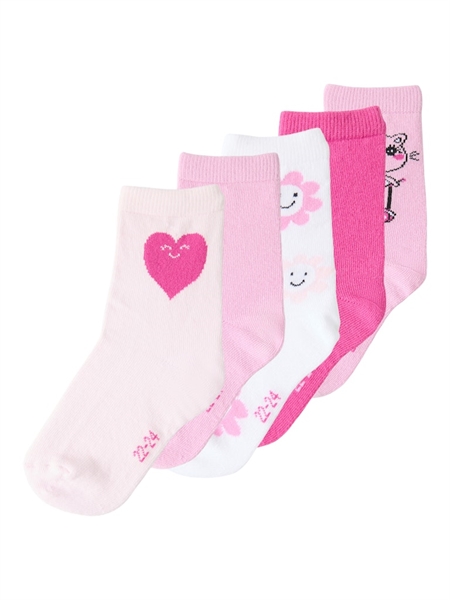 Se NAME IT 5-Pak Sokker Vinni Pastel Lavender hos SmartKidz
