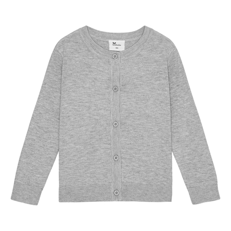 Se BIRKHOLM Strik Cardigan Meleret Grå hos SmartKidz