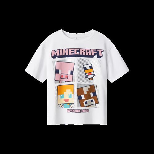 Se NAME IT Minecraft T-shirt Oxaja Bright White hos SmartKidz