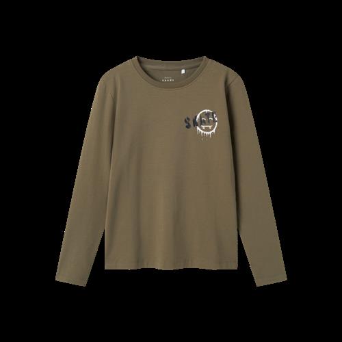 NAME IT Langærmet Bluse Vux Dusty Olive