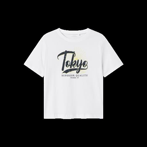 NAME IT T-Shirt Vilogo Bright White Tokyo