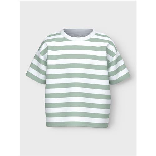 NAME IT Stribet T-shirt Vitanni Silt Green
