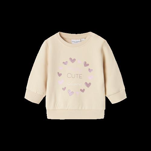 Se NAME IT Baby Sweatshirt Vrillie Summer Sand hos SmartKidz