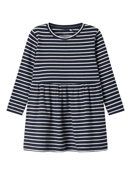 NAME IT Rib Kjole Vemma Bright White