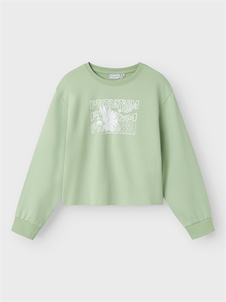 Se NAME IT Sweatshirt Kort Vanita Arcadian Green hos SmartKidz