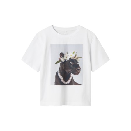 Se NAME IT T-shirt Votea Bright White Panther hos SmartKidz