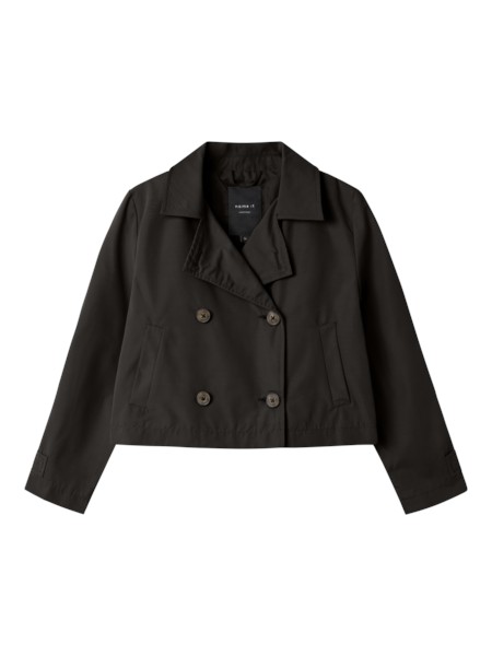 Se NAME IT Trench Coat Madelin Black hos SmartKidz
