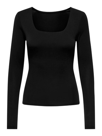 Se ONLY Vendbar Langærmet Bluse Free Life Black hos SmartKidz