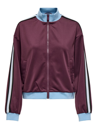 Se ONLY Track Zip Cardigan Warm Up Burgundy hos SmartKidz