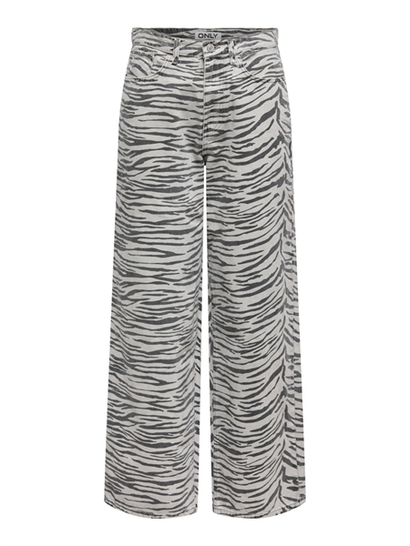 Se ONLY Highwaist Zebra Jeans Hope Light Grey Denim hos SmartKidz