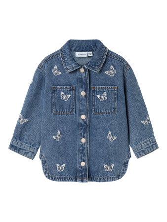 NAME IT Sommerfugle Denim Jakke Nina Medium Blue Denim