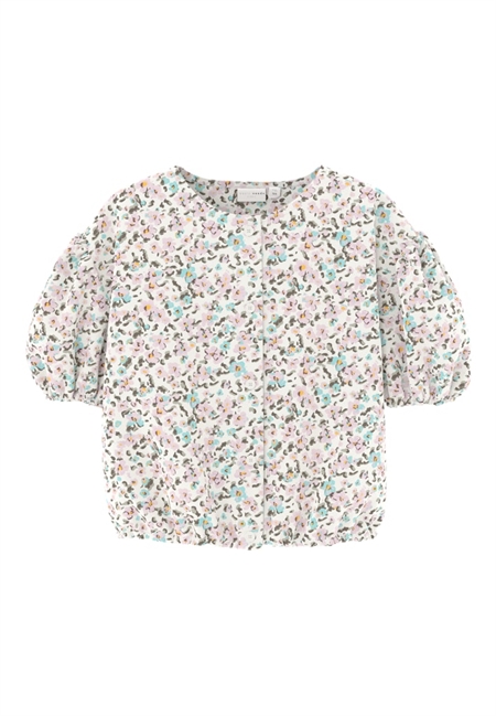 NAME IT Kortærmet Top Velma Bright White